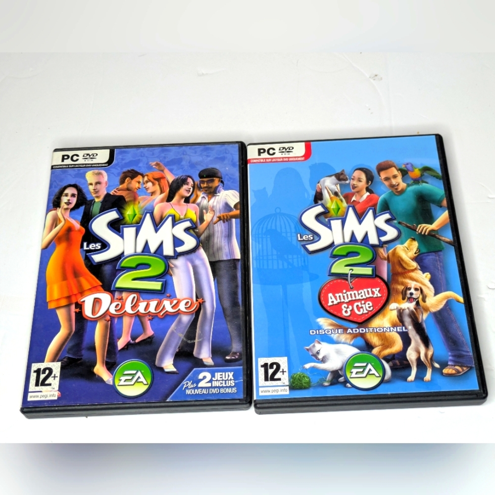 The Sims 2 Deluxe and Pets PC Game Set FRENCH VERSION, CIB
